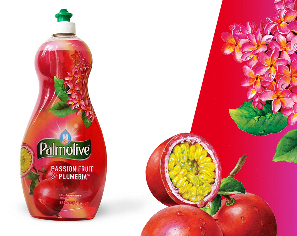 上海包裝設計公司國外包裝設計欣賞：高露潔棕欖果蔬清洗劑包裝設計2