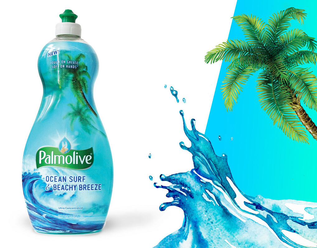 上海包裝設計公司國外包裝設計欣賞：高露潔棕欖果蔬清洗劑包裝設計4