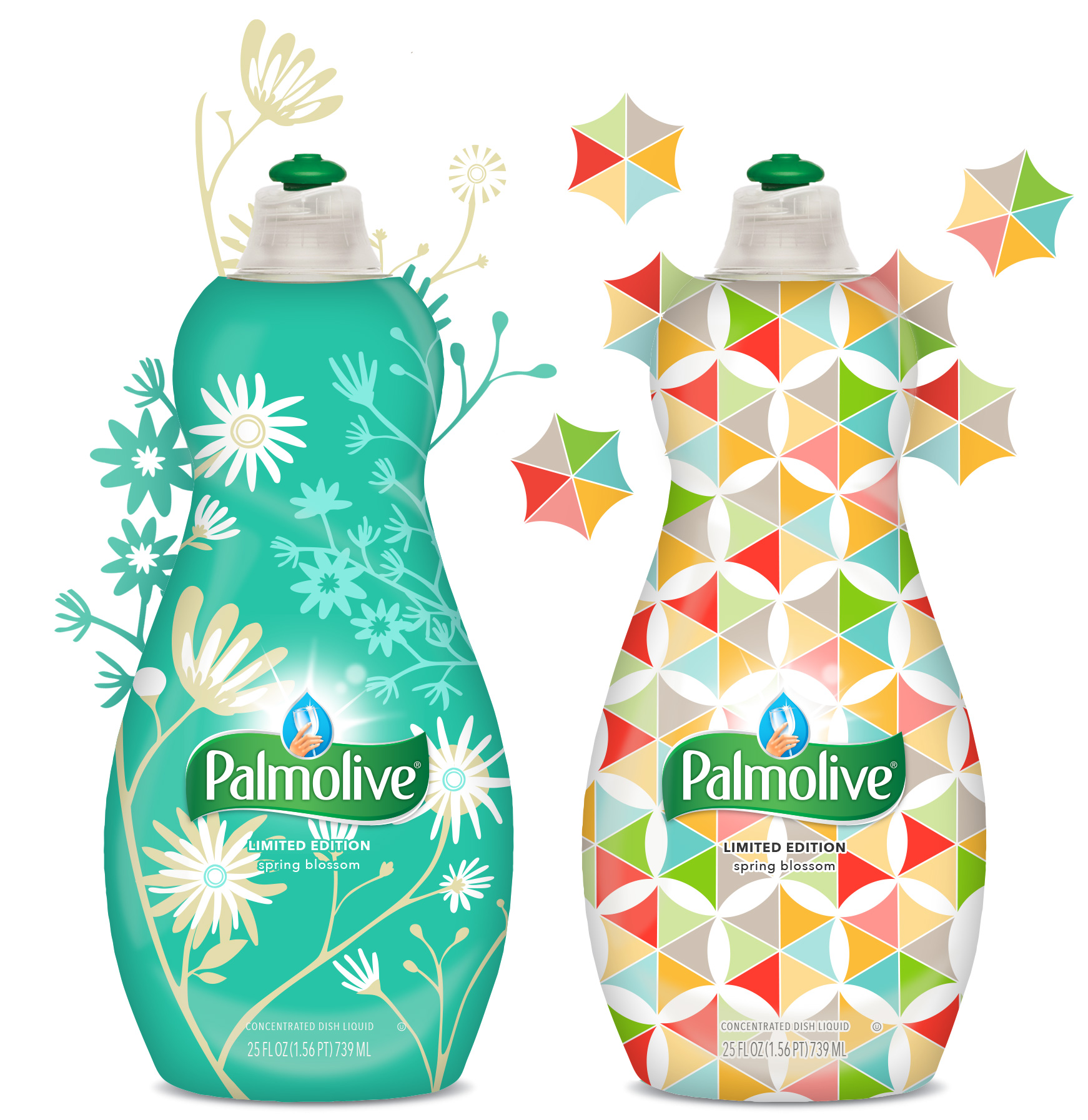 上海包裝設計公司尚略廣告：高露潔棕欖Palmolive春夏秋冬清潔劑包裝設計-春夏包裝設計