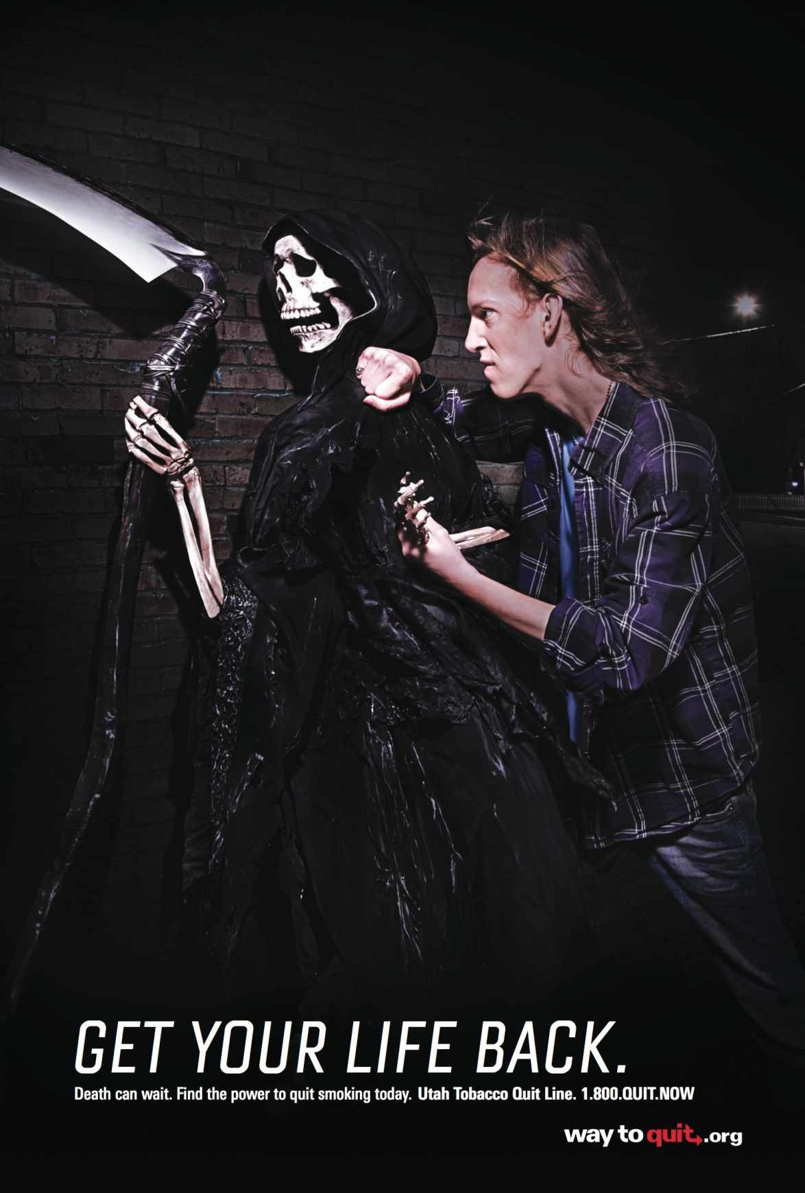 上海廣告設計公司分享-Utah戒煙公益平面廣告創意設計骷髏篇1