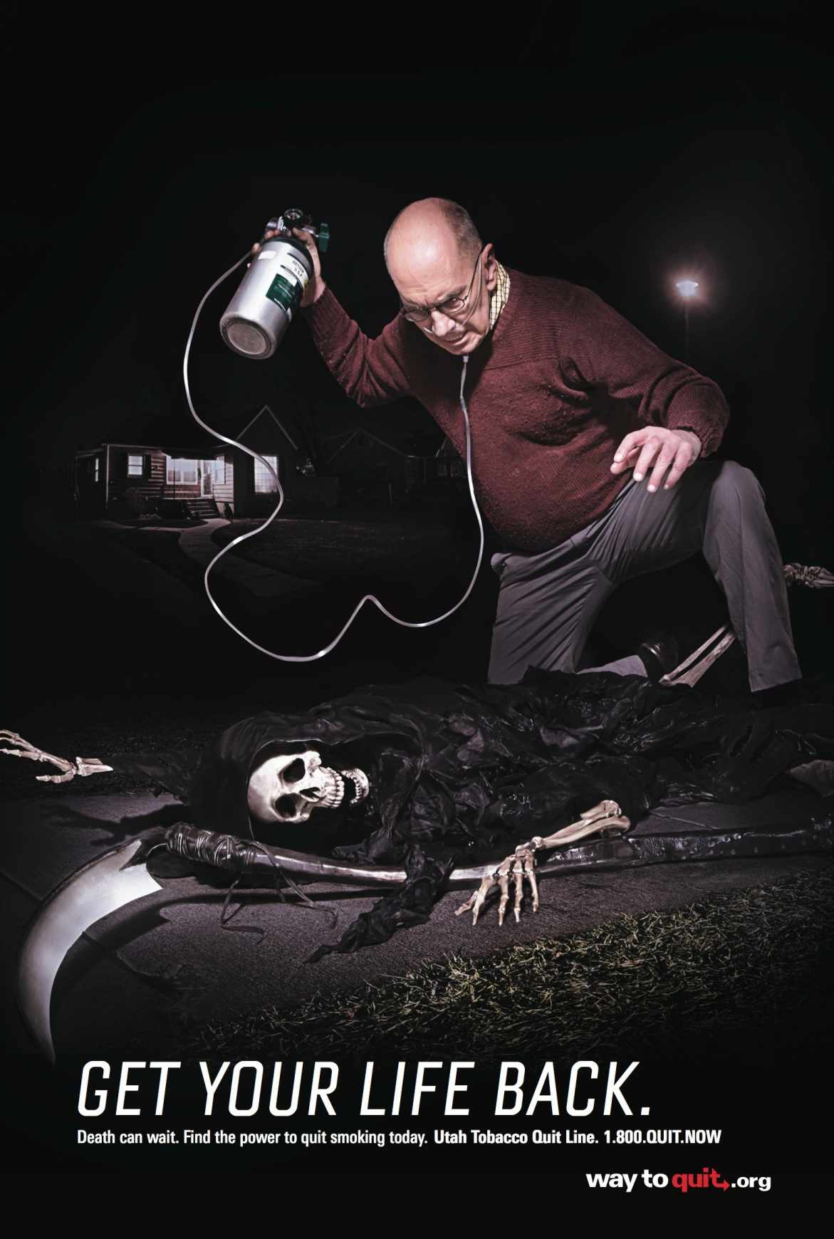 上海廣告設計公司分享-Utah戒煙公益平面廣告創意設計骷髏篇2