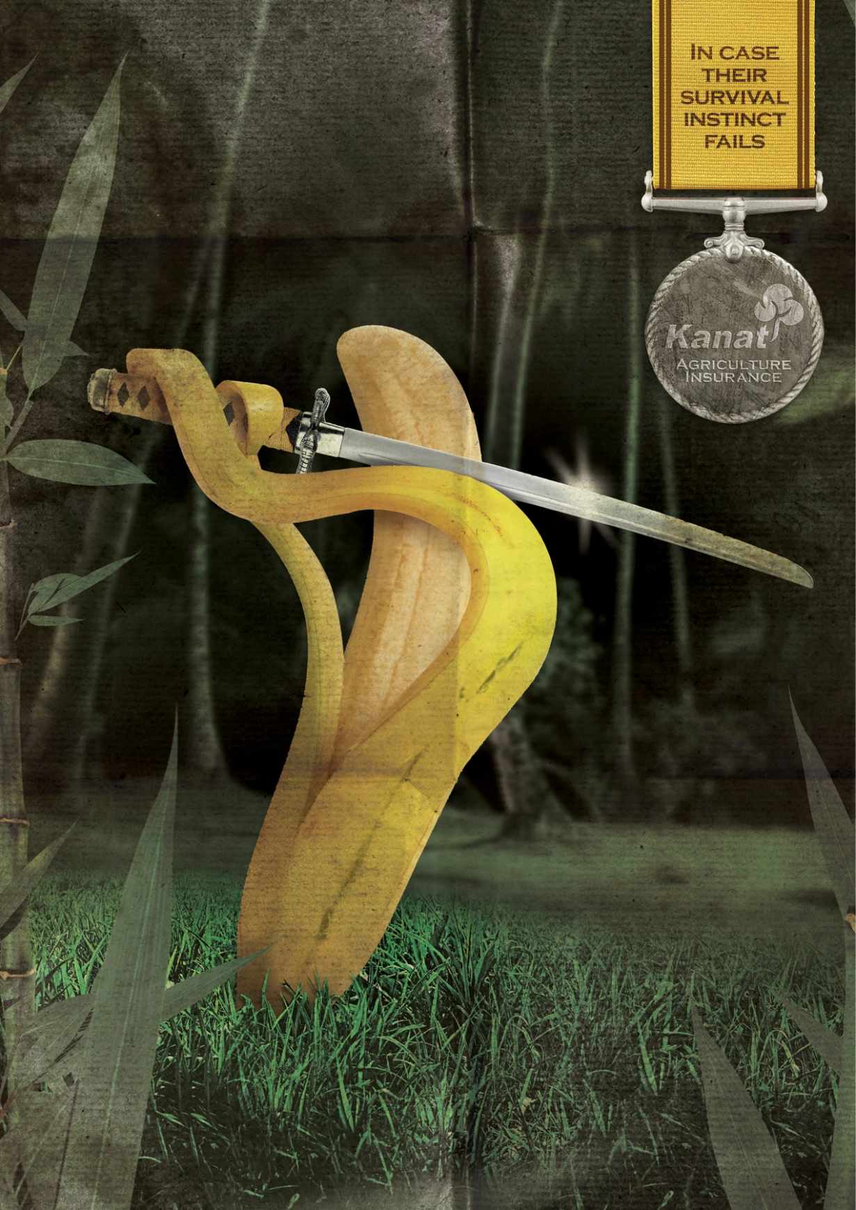 Kanat 農(nóng)業(yè)保險(xiǎn)平面創(chuàng)意廣告設(shè)計(jì)香蕉篇-上海尚略廣告設(shè)計(jì)公司平面廣告分享