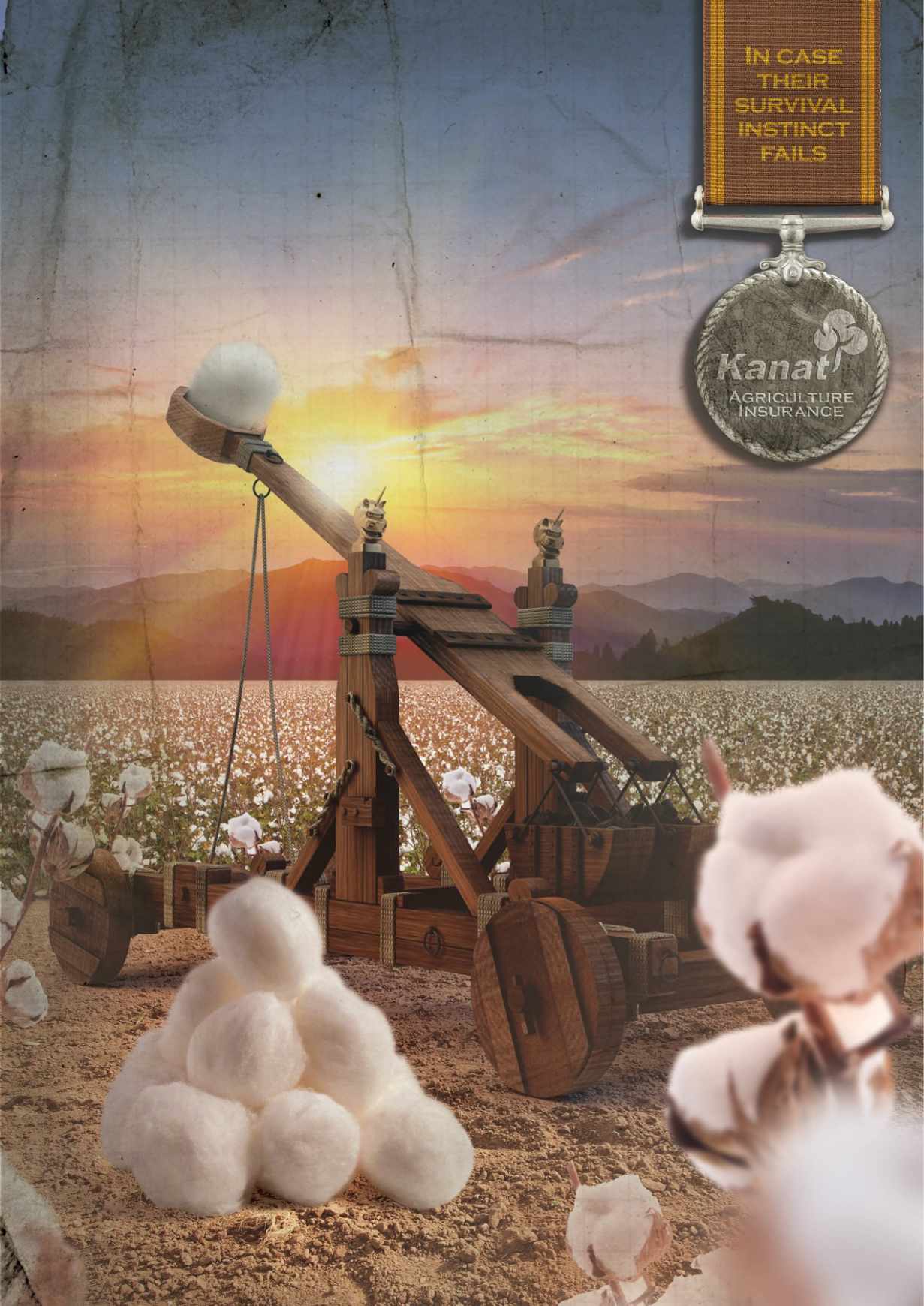 Kanat 農(nóng)業(yè)保險(xiǎn)平面創(chuàng)意廣告設(shè)計(jì)棉花篇-上海尚略廣告設(shè)計(jì)公司平面廣告分享