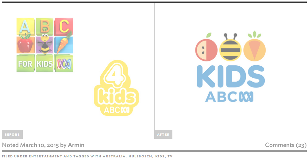 ABC KIDS 幼教logo設計品牌形象設計-新舊標志設計對比