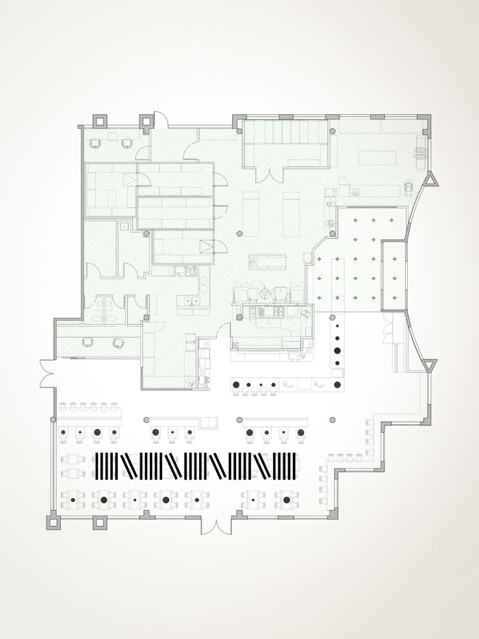 Nourcy 餐廳品牌形象設計空間SI設計2-店鋪平面布局圖設計