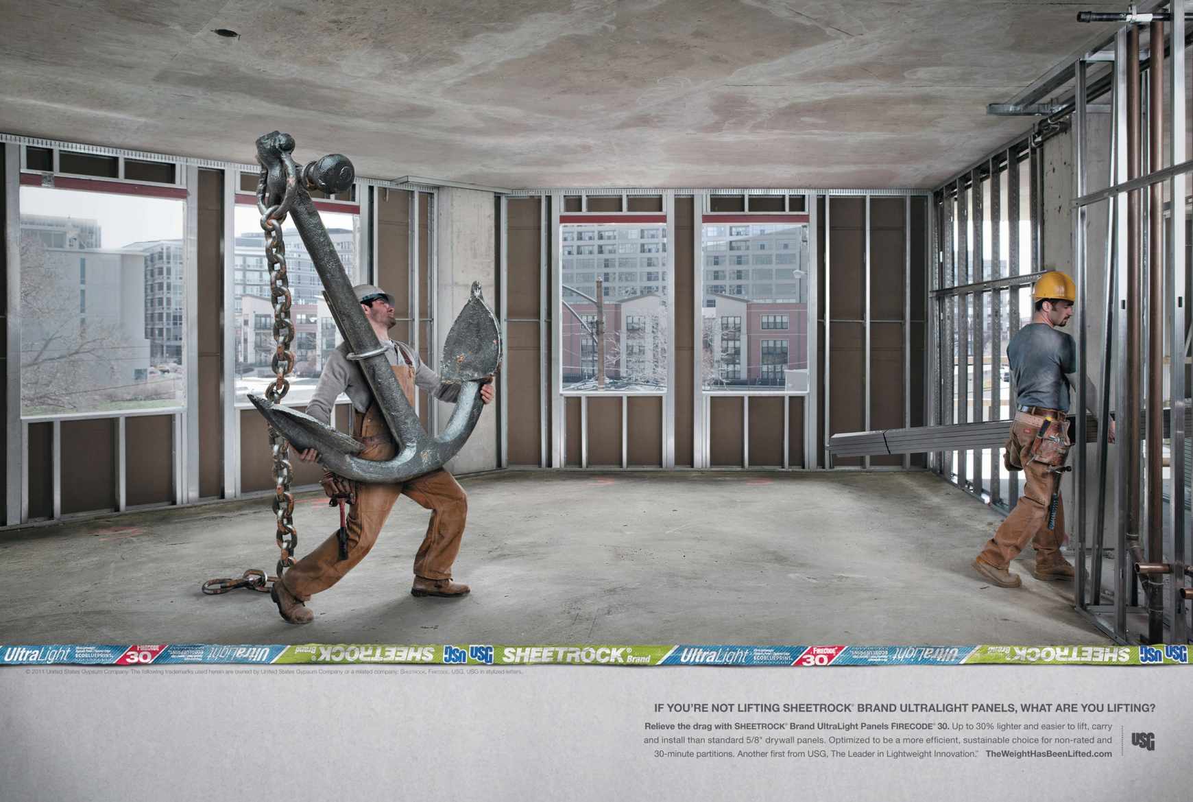 尚略廣告設(shè)計公司分享 USG 建筑材料公司平面廣告創(chuàng)意設(shè)計4