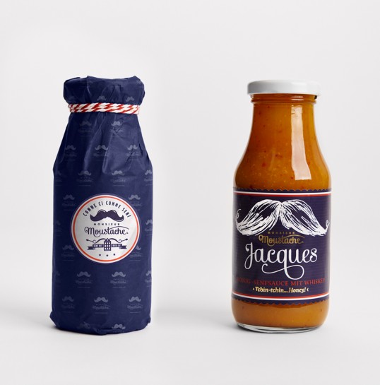 上海包裝設計公司分享：大胡子芥末調味品包裝設計1
