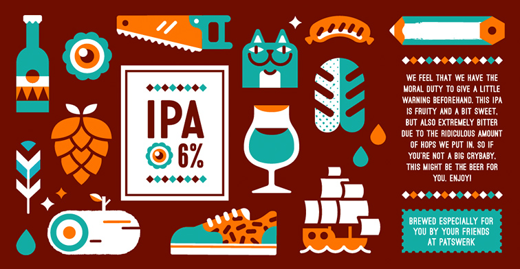 Patswerk 啤酒7周年紀念版瓶子標簽包裝設計-上海包裝設計公司國外包裝設計欣賞