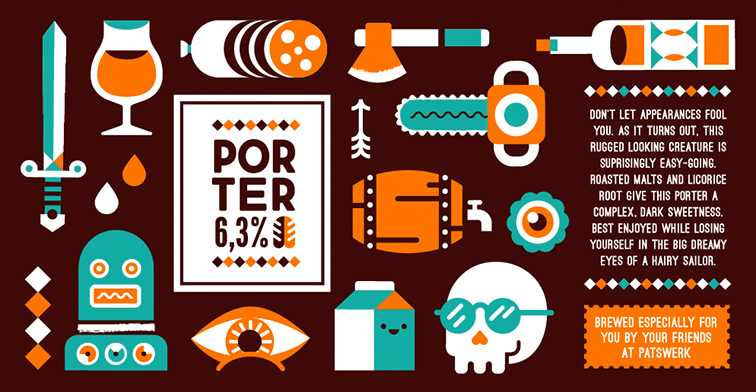 Patswerk 啤酒7周年紀念版瓶子標簽包裝設計-上海包裝設計公司國外包裝設計欣賞2