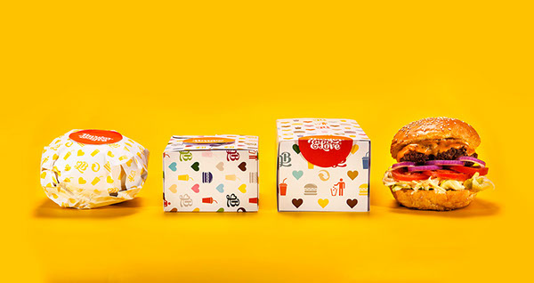 Burger&Love 漢堡快餐餐廳品牌形象設(shè)計(jì)18-漢堡薯?xiàng)l包裝設(shè)計(jì)