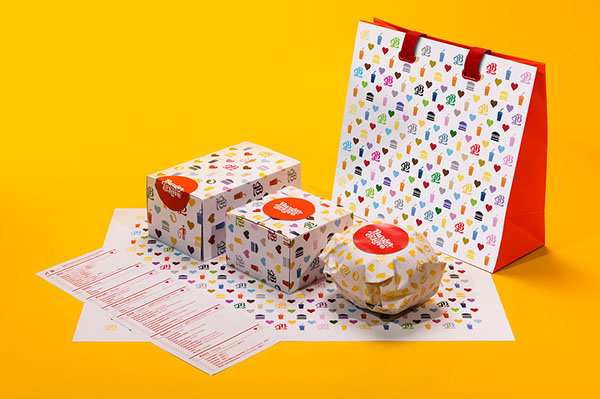 Burger&Love 漢堡快餐餐廳品牌形象設(shè)計(jì)21-漢堡薯?xiàng)l包裝設(shè)計(jì)2