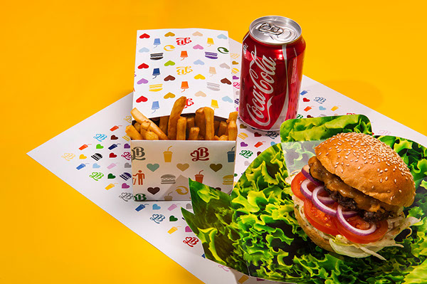 Burger&Love 漢堡快餐餐廳品牌形象設(shè)計(jì)26-漢堡薯?xiàng)l包裝設(shè)計(jì)7