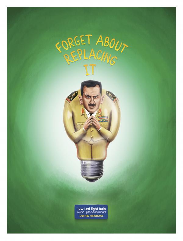 Lightning Warehouse LED燈泡平面廣告創意設計“阿薩德