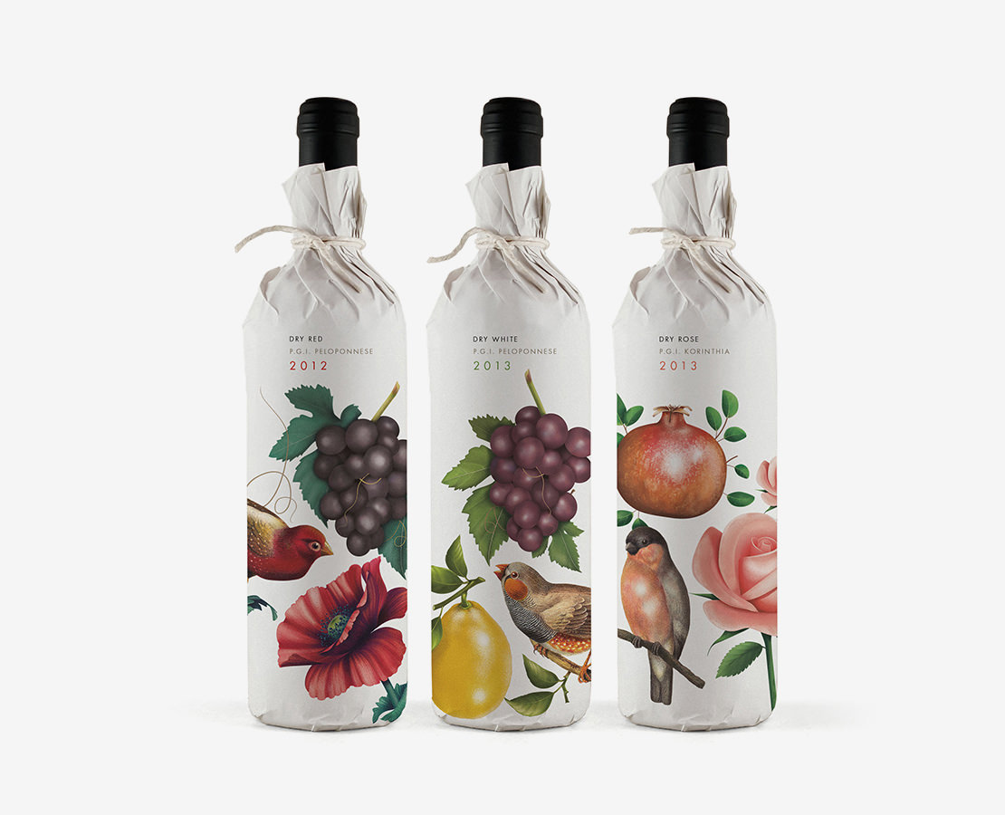 Pure Drops 紅酒包裝設計插畫版-上海包裝設計公司國外包裝設計欣賞3