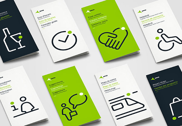 Aena 航空導航與客戶服務品牌識別設計導航圖標設計19