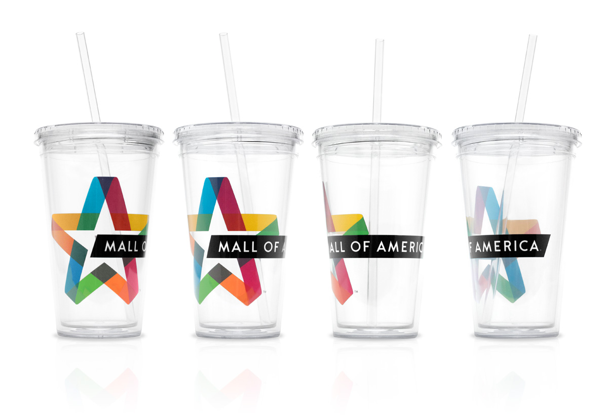 美國購物中心標志設計品牌VI形象設計5-飲料杯設計-上海品牌策劃設計公司