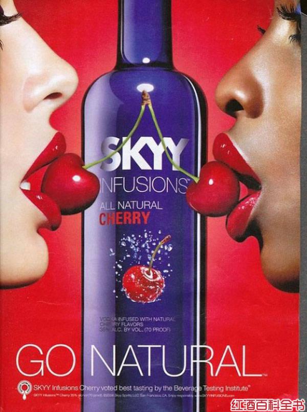 藍天伏特加（Skyy Vodka）平面廣告創意設計1