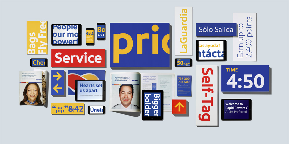 Southwest 美國西南航空公司品牌形象設計VI設計