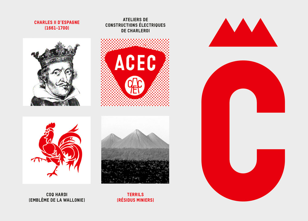 上海品牌策劃設計公司分享比利時Charleroi城市旅游品牌形象設計logo設計1--設計元素提煉