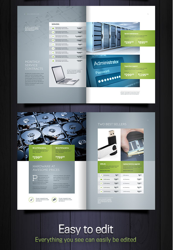 上海樣本設計公司分享Williams 電腦電信服務器設備產品樣本設計4