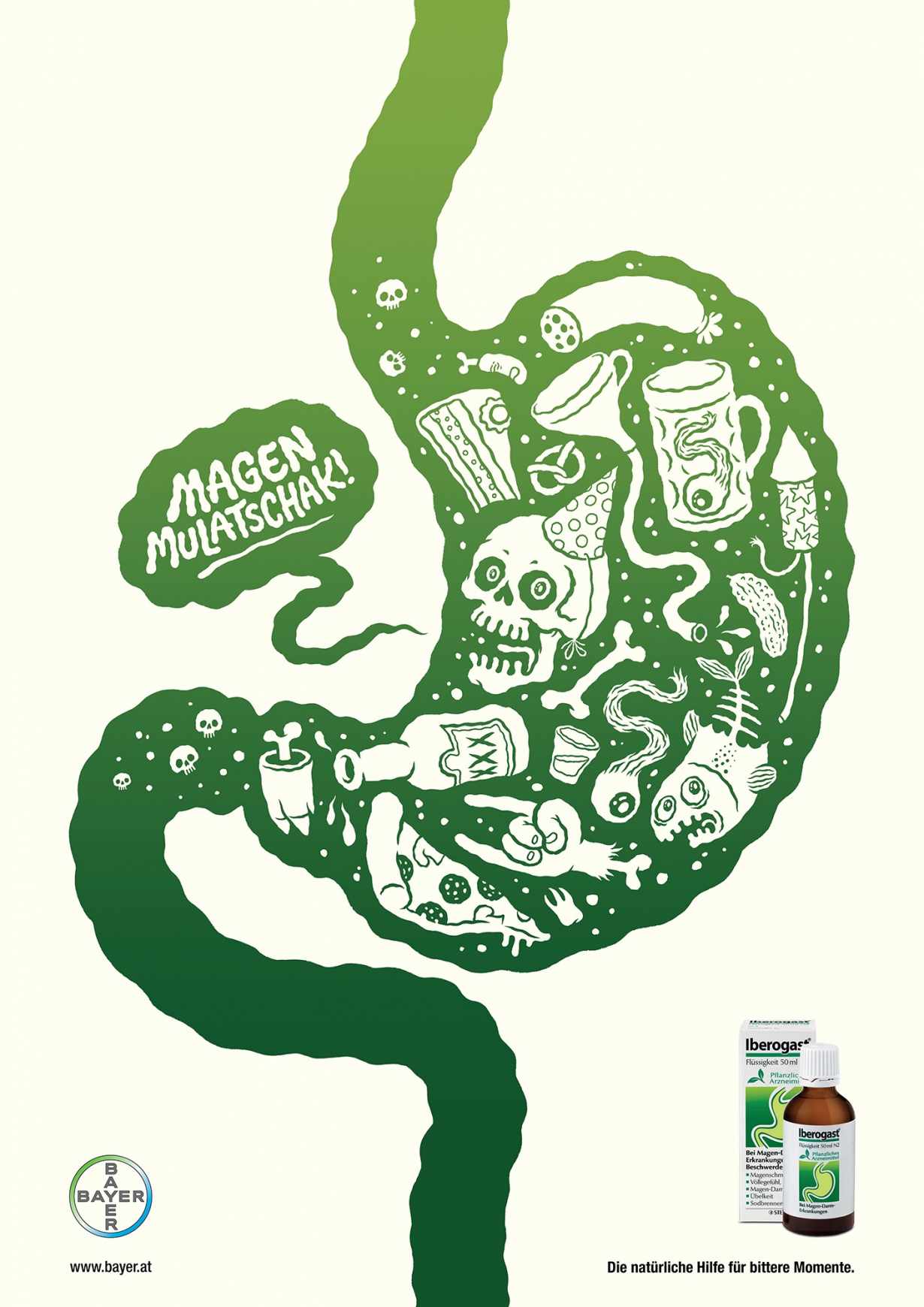 拜耳腸胃藥自然療法平面廣告創(chuàng)意設(shè)計(jì)-上海廣告設(shè)計(jì)公司廣告設(shè)計(jì)佳作分享2