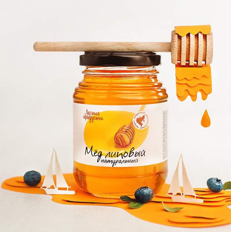 Paper honey 天然蜂蜜包裝設計海報設計0