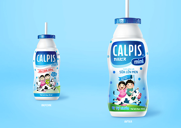 上海尚略包裝設計公司設計欣賞：Calpis 兒童酸奶牛奶包裝設計2