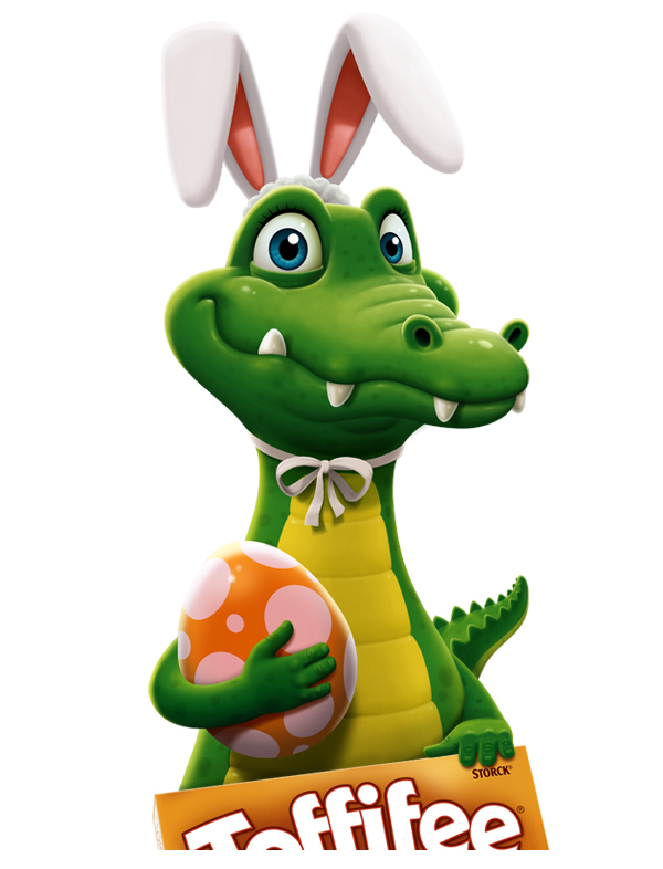 Toffifee 妃巧克力與杏仁奶油夾心軟糖鱷魚卡通形象設計4