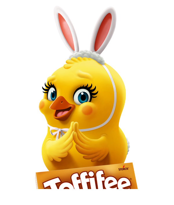 Toffifee 妃巧克力與杏仁奶油夾心軟糖小雞卡通形象設計2