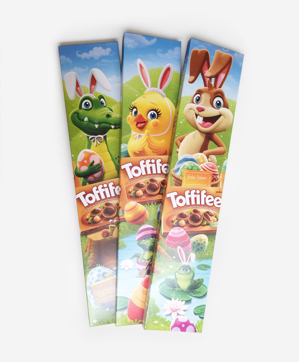 Toffifee 妃巧克力與杏仁奶油夾心軟糖鱷魚兔子小雞手繪卡通形象設計6