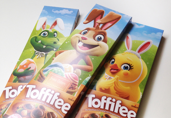 Toffifee 妃巧克力與杏仁奶油夾心軟糖鱷魚兔子小雞手繪卡通形象設計7