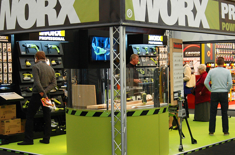 WORX 專業(yè)電轉(zhuǎn)電動工具品牌形象策劃設(shè)計(jì)6-展會展臺設(shè)計(jì)