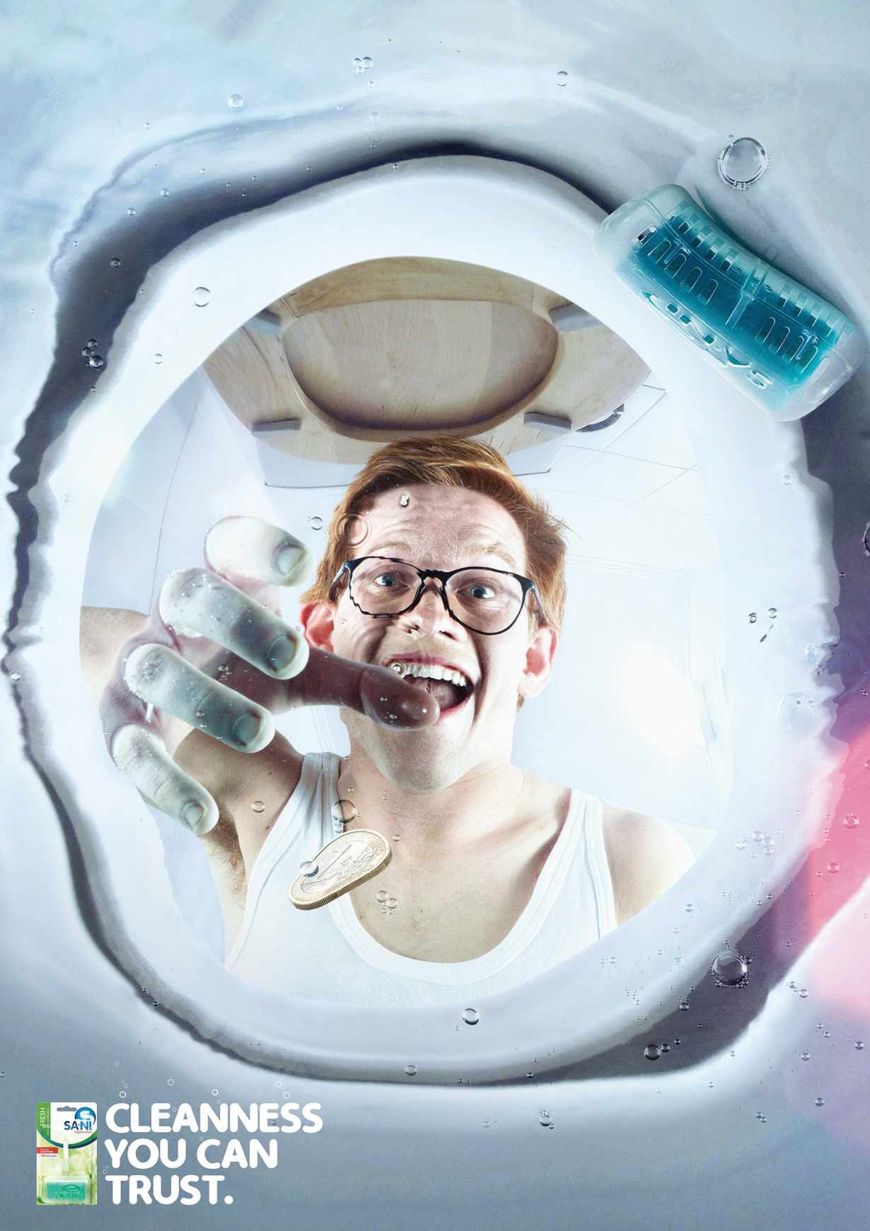 Sani:馬桶清潔劑創(chuàng)意平面廣告設計-上海廣告設計公司尚略推薦3