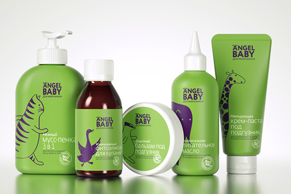 Angel Baby 嬰兒沐浴露護膚品包裝設計-上海包裝設計公司分享1