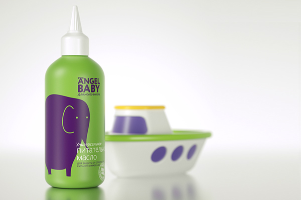 Angel Baby 嬰兒沐浴露護膚品包裝設計-上海包裝設計公司分享2