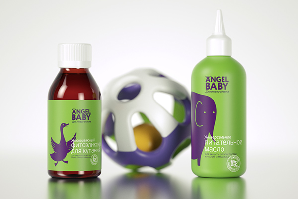 Angel Baby 嬰兒沐浴露護膚品包裝設計-上海包裝設計公司分享5