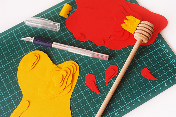 Paper honey 天然蜂蜜包裝設(shè)計海報設(shè)計1