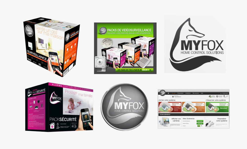 Myfox我的狐貍家庭安全消費電子品牌原先舊標志設計與包裝設計6
