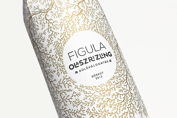 Figula 葡萄酒葡萄藤黑色線條包裝設計-上海包裝設計公司設計欣賞3