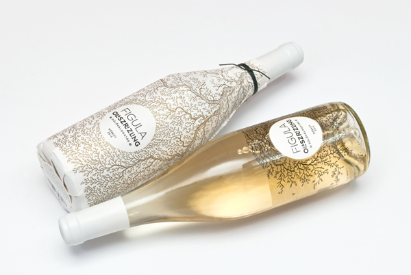 Figula 葡萄酒葡萄藤黑色線條包裝設計-上海包裝設計公司設計欣賞5