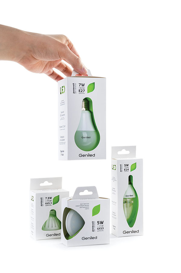 Geniled LED燈泡環(huán)保包裝設(shè)計-產(chǎn)品全家福-上海包裝設(shè)計公司包裝佳作1-