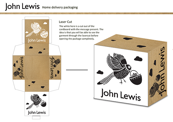 上海品牌策劃與包裝設計公司分享 John Lewis 快遞包裝箱包裝設計3