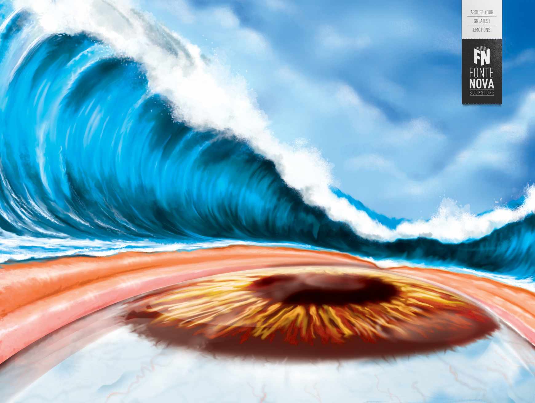 上海廣告設計公司創意廣告欣賞：Fonte Nova書店眼球篇創意平面廣告設計1