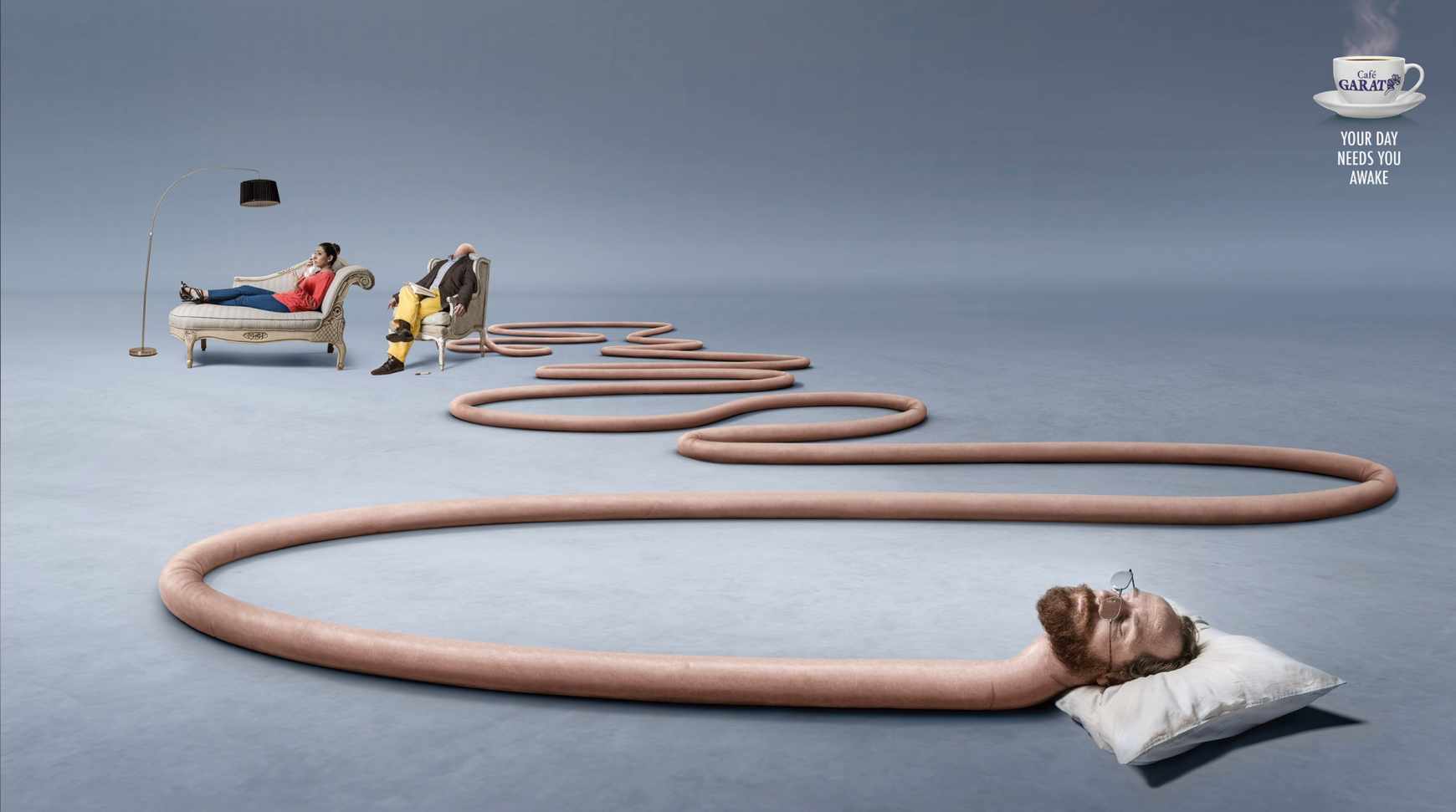 墨西哥Café Garat咖啡平面廣告創(chuàng)意設(shè)計(jì)-上海廣告設(shè)計(jì)公司廣告欣賞3-看電視篇