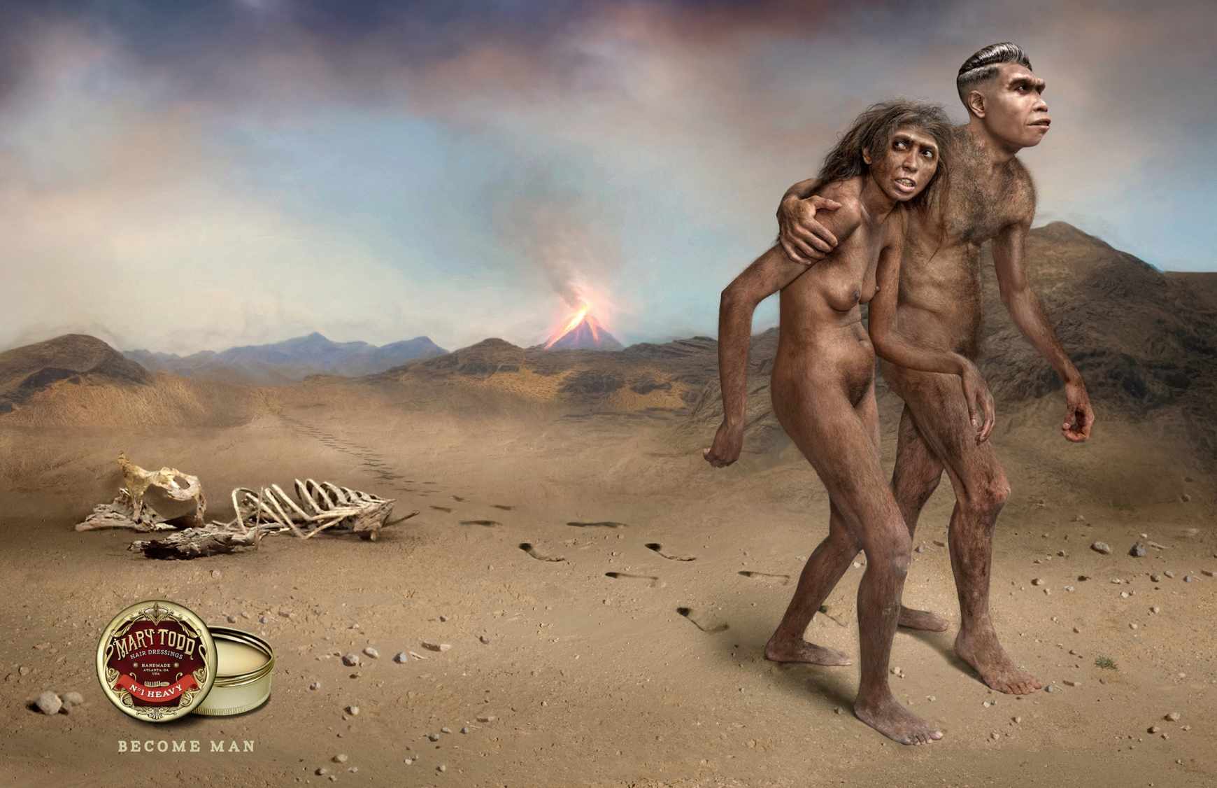 Mary Todd 美容化妝品創(chuàng)意平面廣告設(shè)計野人夫妻篇-上海廣告設(shè)計公司廣告欣賞2