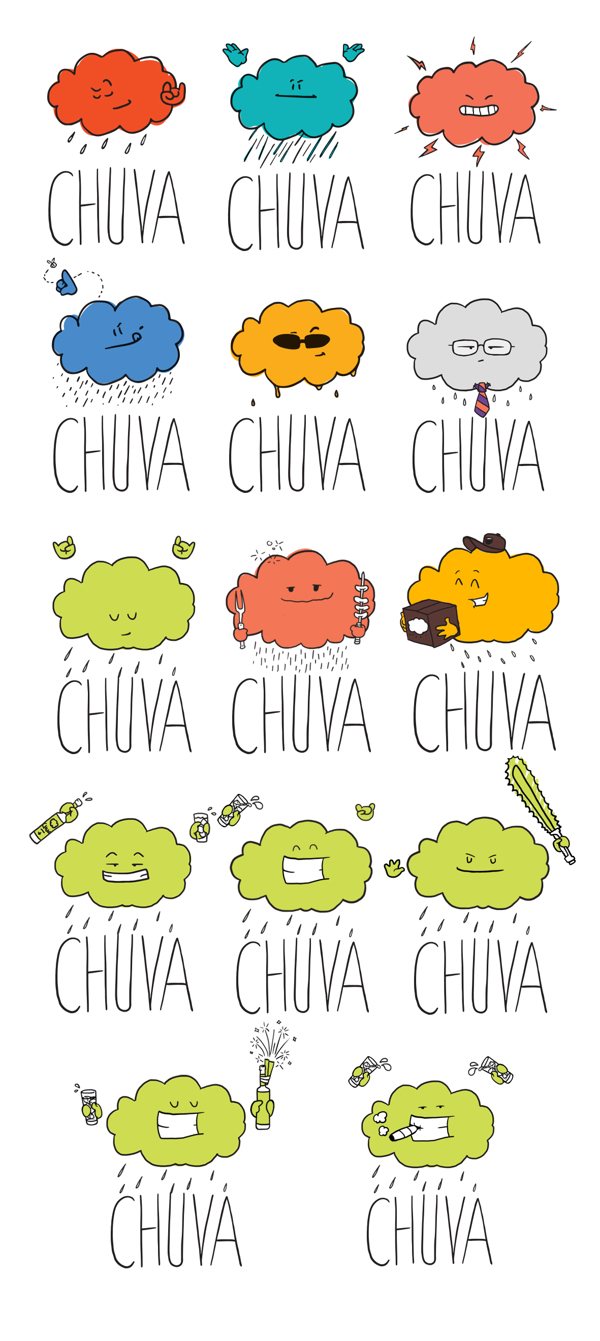 Chuva 果汁雞尾酒包裝設計云朵設計8