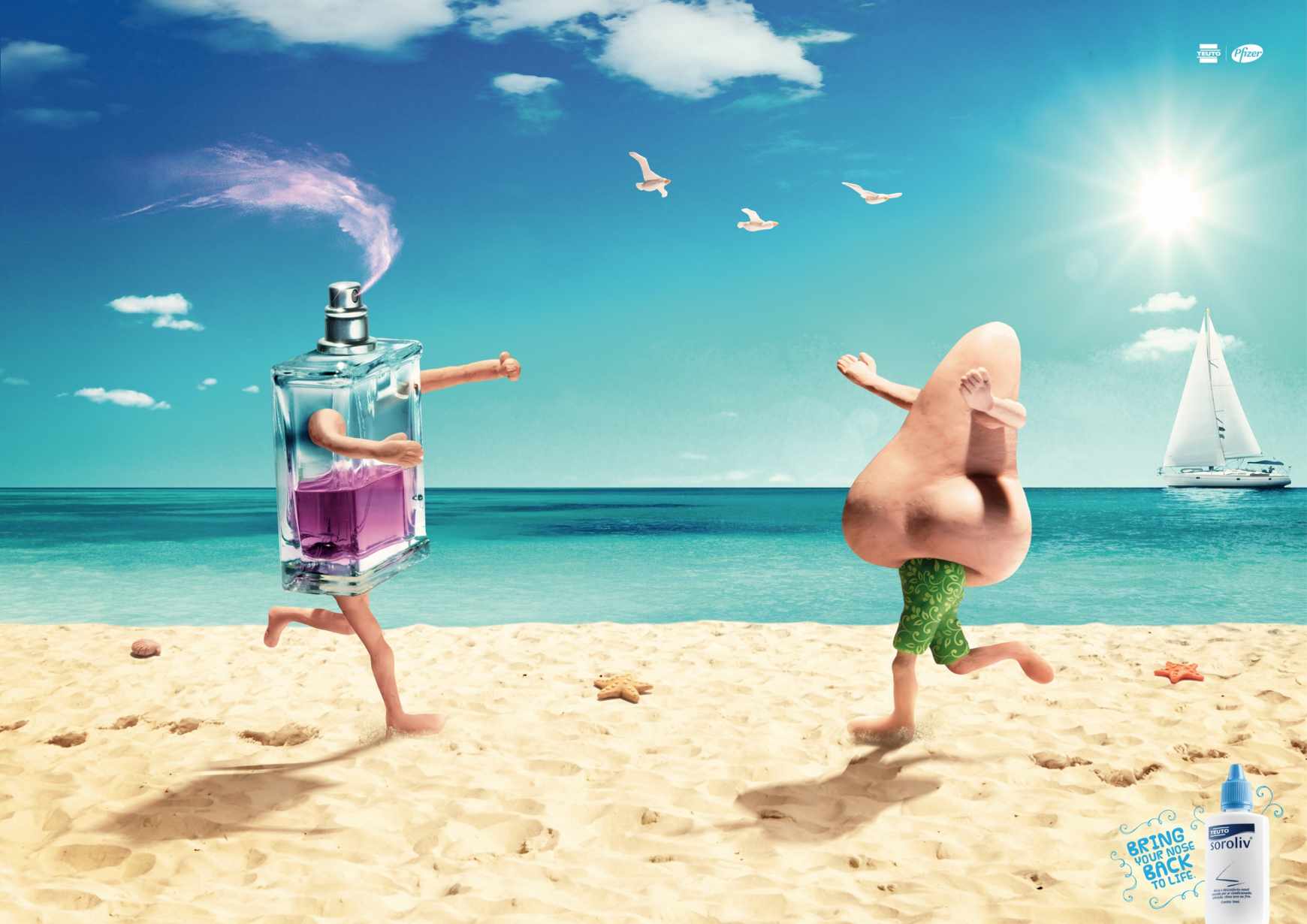 Soroliv感冒藥鼻子篇平面創意廣告設計-上海廣告設計公司分享1-香水篇