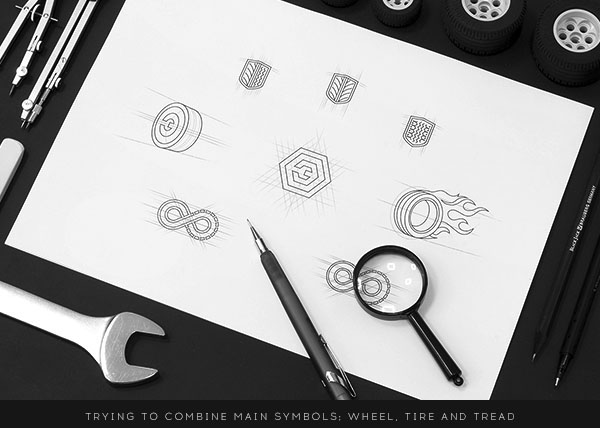 Элекс 汽車輪胎卡車客車輪胎品牌設計/輪胎維修修復標志設計VI設計6