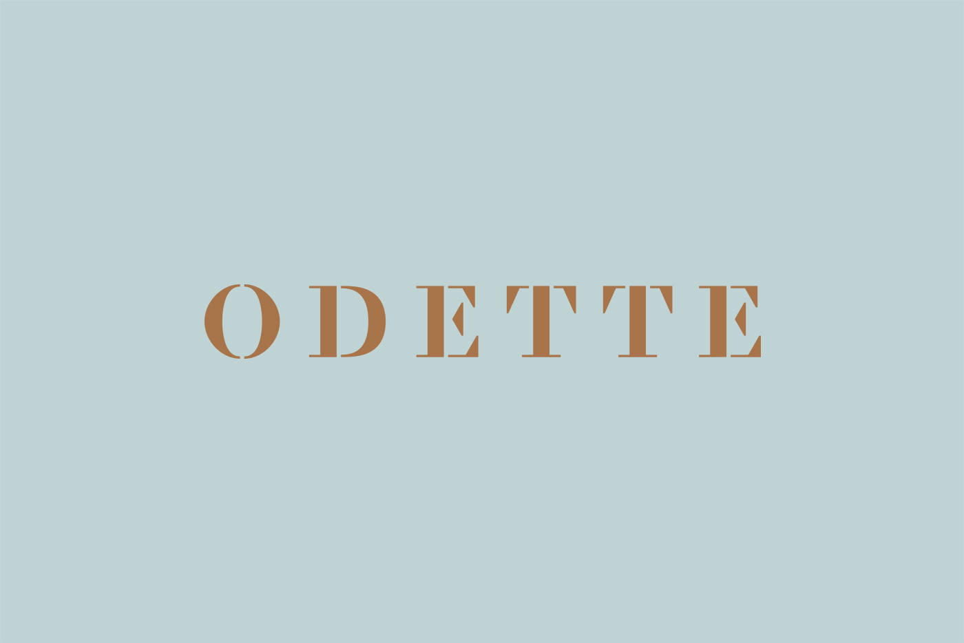 Odette 烘培面包店標志設計品牌VI形象設計2-標志字體設計