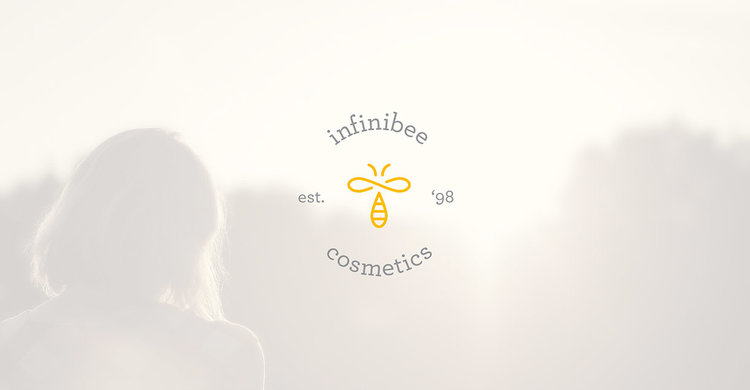 2.Infinibee 蜂蜜有機美容護膚化妝品標志設計